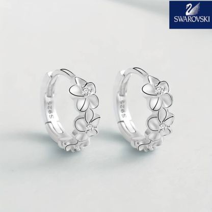 🌺 Elegantiški hipoalerginiai auskarai iš 925 sidabro su kamelijos forma✨😍