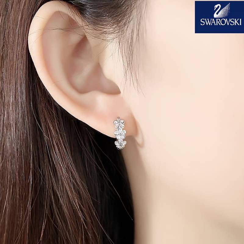 🌺 Elegantiški hipoalerginiai auskarai iš 925 sidabro su kamelijos forma✨😍