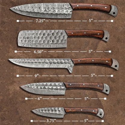 „🔪✨ Set de bucătar din oțel Damasc premium: cadoul perfect pentru pasionații cunoscuți ai bucătăriei și pasionații în aer liber! 🎁🍳"