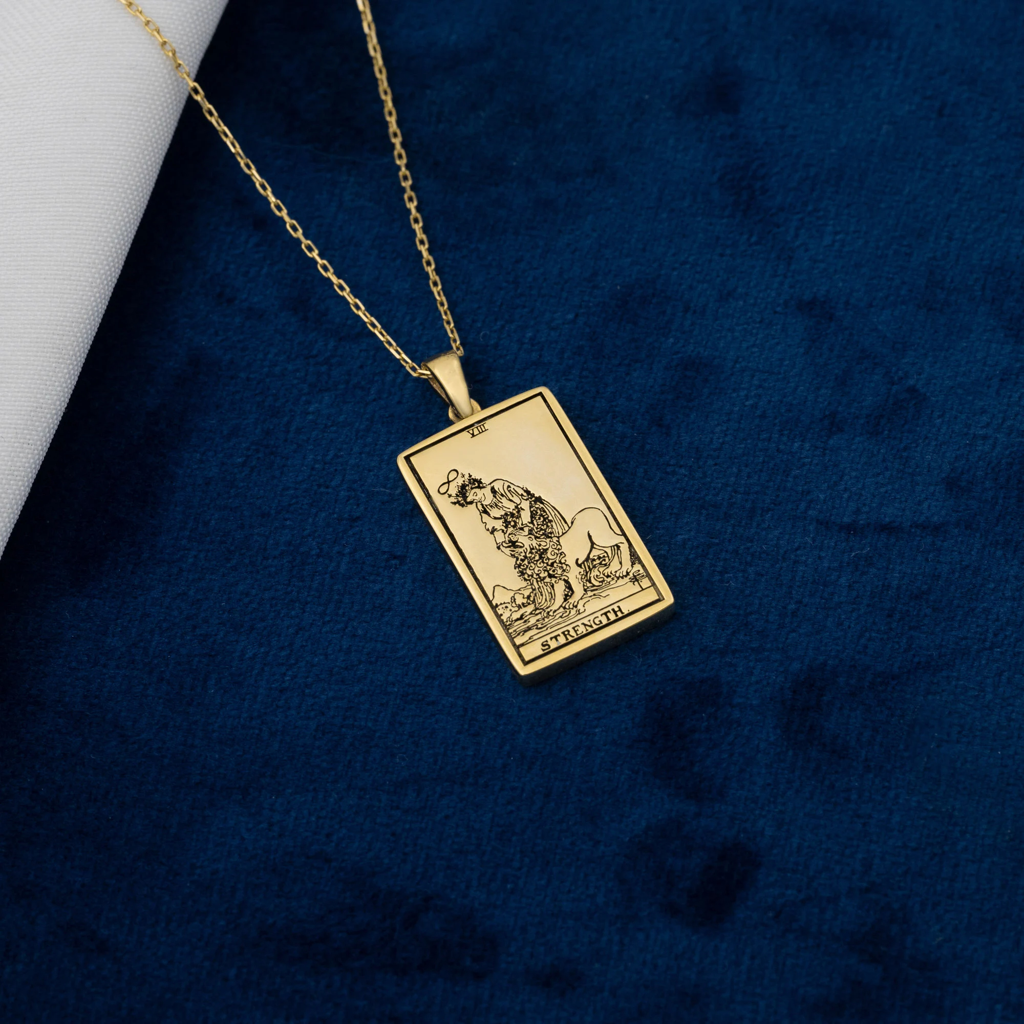 Collana con tarocchi zodiacali a doppia faccia Potere Leone Squisito ciondolo zodiacale - Gioielli astrologici - Regalo di compleanno