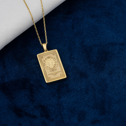 Collana con tarocchi zodiacali a doppia faccia Potere Leone Squisito ciondolo zodiacale - Gioielli astrologici - Regalo di compleanno