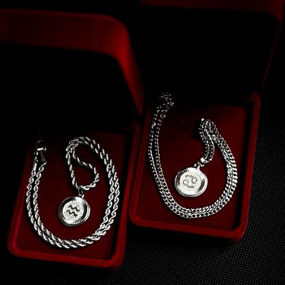 Pré-encomende colares dos doze signos do zodíaco em ouro e prata (unissex)