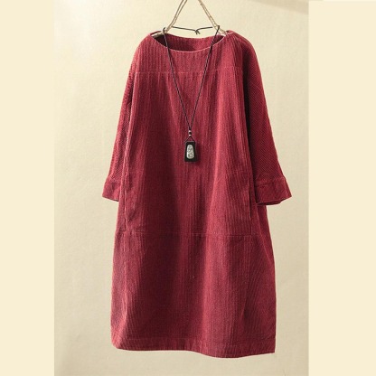 Ženska ležerna haljina s V-izrezom