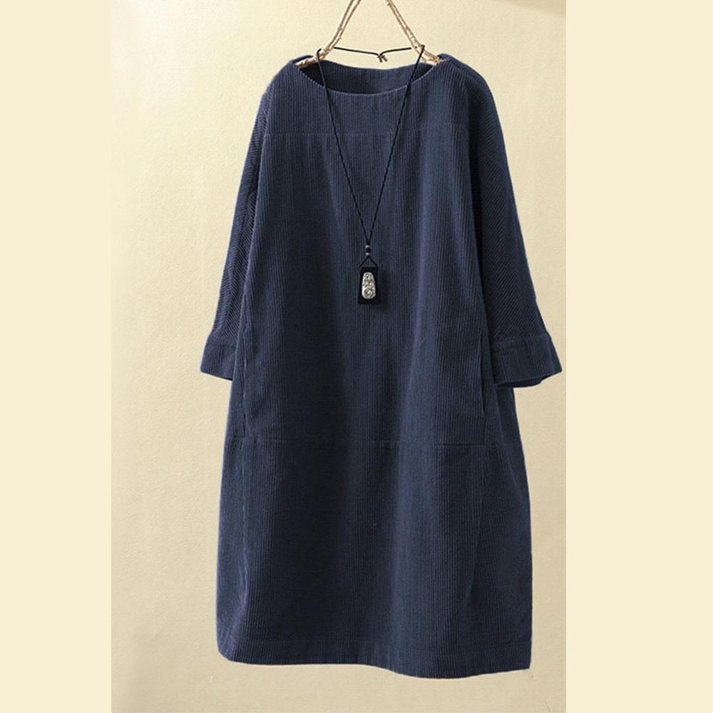 Ženska ležerna haljina s V-izrezom