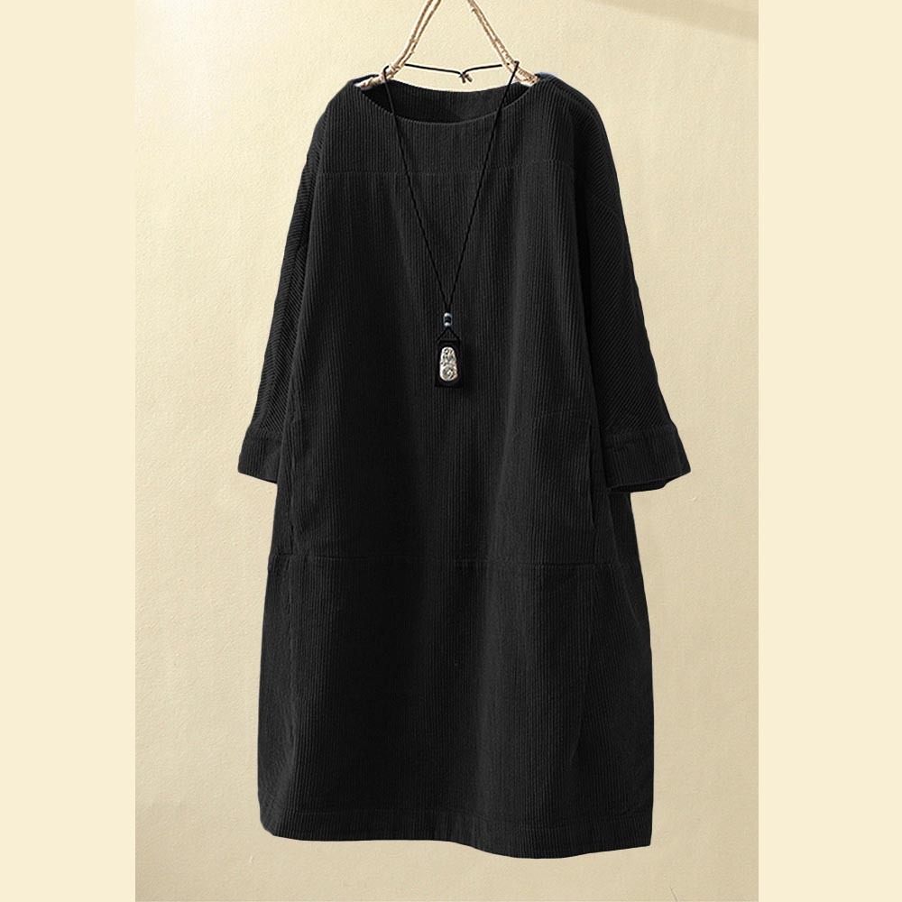 Ženska ležerna haljina s V-izrezom