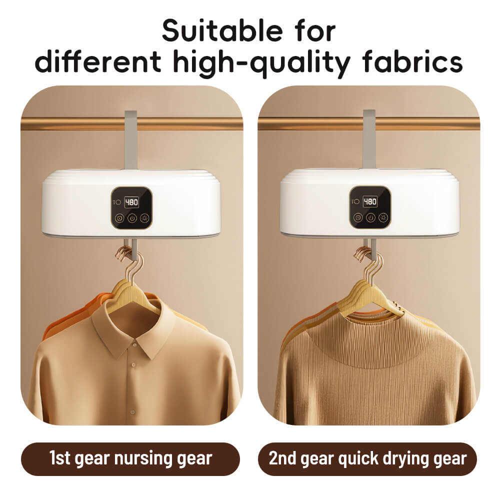 Portable Clothes Dryer Small Electric Foldable Dryer with Remote Control and Dryer Bag
