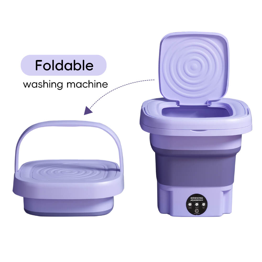 Portable Washing Machine 8L Foldable Mini Travel Washer Deep Cleaning