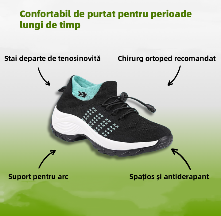 (🔥60% reducere pentru o perioadă limitată - nu o ratați) ⏰ Ergonomice - Pantofi sport pentru femei, moi și confortabili (suportul pentru arcul plantar facilitează mersul)
