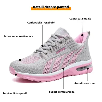 (🔥60% reducere pentru o perioadă limitată - nu o ratați) ⏰ Ergonomice - Pantofi sport pentru femei, moi și confortabili (suportul pentru arcul plantar facilitează mersul)