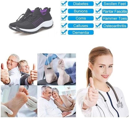 (🔥60% reducere pentru o perioadă limitată - nu o ratați) ⏰ Ergonomice - Pantofi sport pentru femei, moi și confortabili (suportul pentru arcul plantar facilitează mersul)