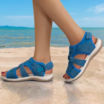 【🔥Reducere de 60% astăzi - nu o ratați】🔥Sandale sport plate, elastice, cu suport pentru arcul plantar2025✅ vă fac mersul mai confortabil