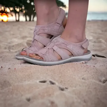 【🔥Reducere de 60% astăzi - nu o ratați】🔥Sandale sport plate, elastice, cu suport pentru arcul plantar2025✅ vă fac mersul mai confortabil