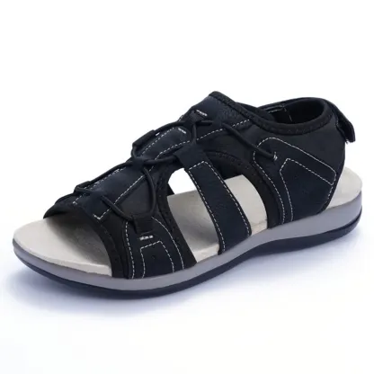 【🔥Reducere de 60% astăzi - nu o ratați】🔥Sandale sport plate, elastice, cu suport pentru arcul plantar2025✅ vă fac mersul mai confortabil