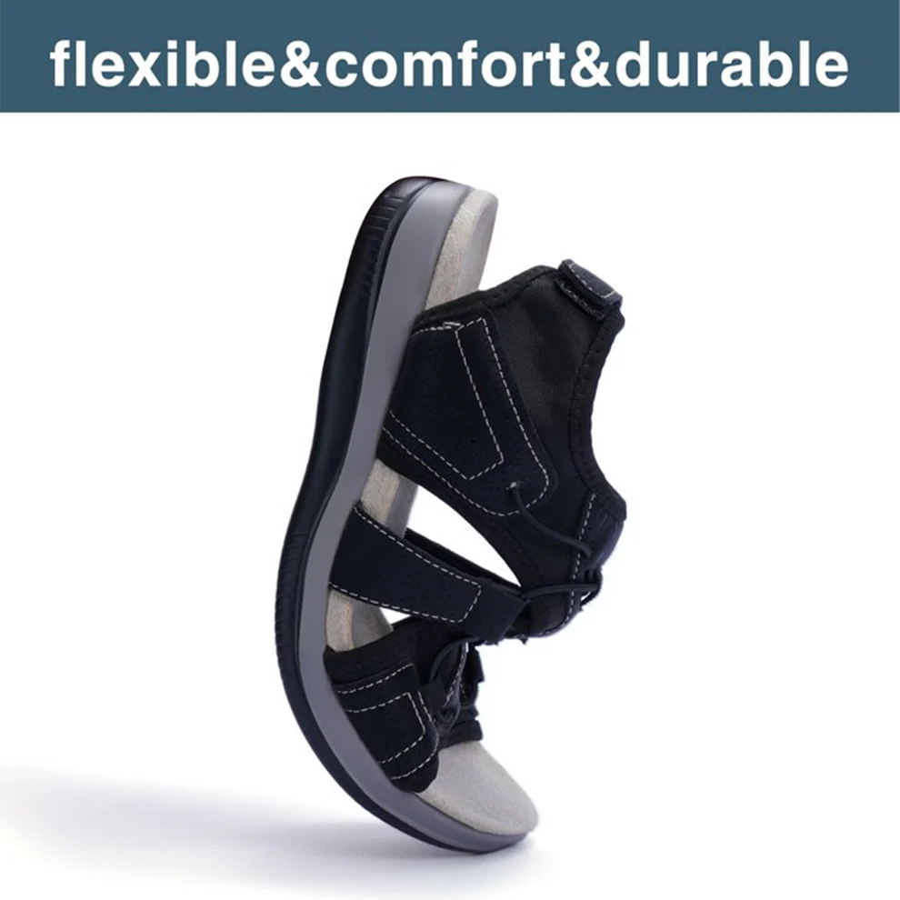 【🔥Reducere de 60% astăzi - nu o ratați】🔥Sandale sport plate, elastice, cu suport pentru arcul plantar2025✅ vă fac mersul mai confortabil