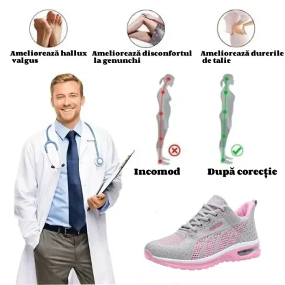(🔥60% reducere pentru o perioadă limitată - nu o ratați) ⏰ Ergonomice - Pantofi sport pentru femei, moi și confortabili (suportul pentru arcul plantar facilitează mersul)