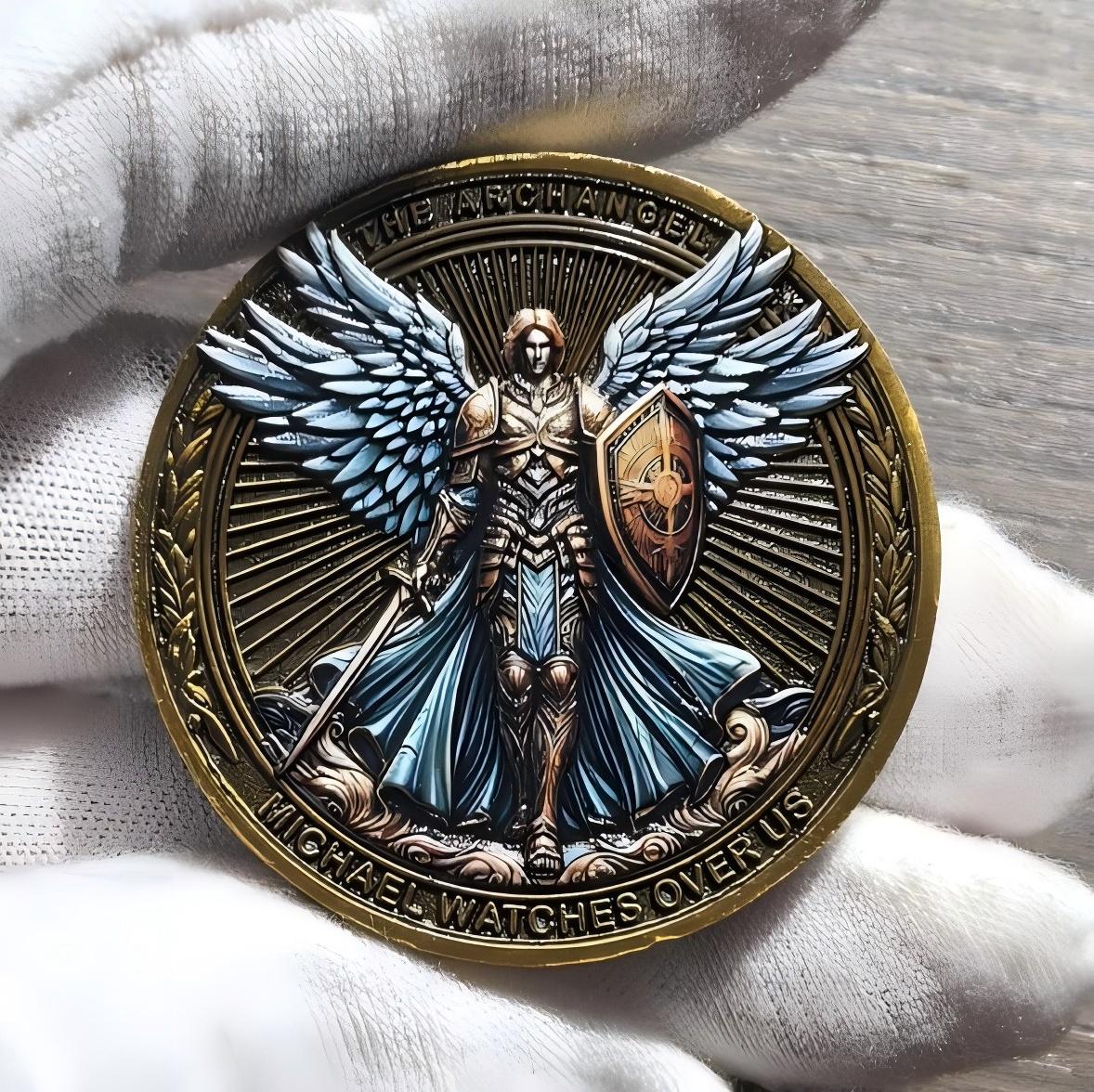 🛡️ Archangel Michael "Divine Guardian" Challenge Coin