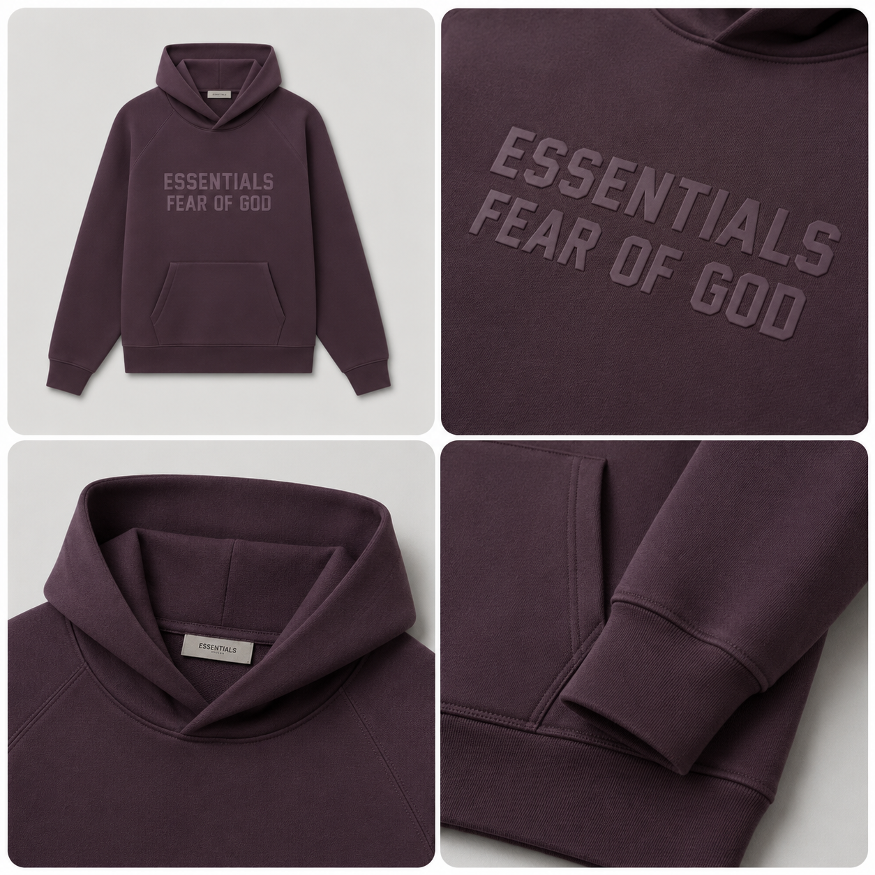 ESS Premium Embossed Relaxed Hoodie | Soft Fleece Streetwear Hoodie