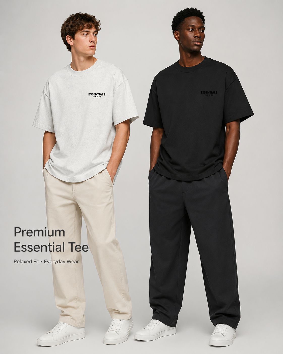 EES Premium Essential Relaxed T-Shirt | Minimal Streetwear Tee
