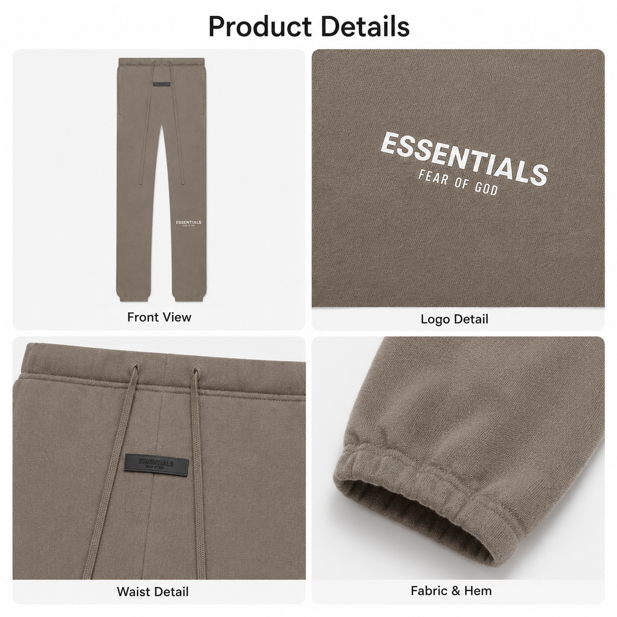 ESS Premium Essential Jogger Sweatpants – Desert Taupe | Soft Fleece Streetwear Pants
