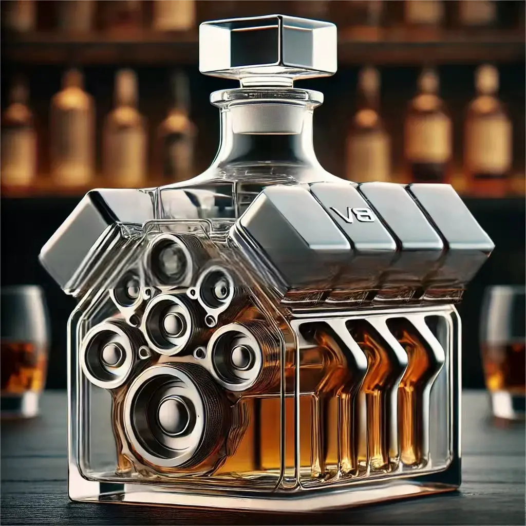 V8 Engine Whiskey Decanter