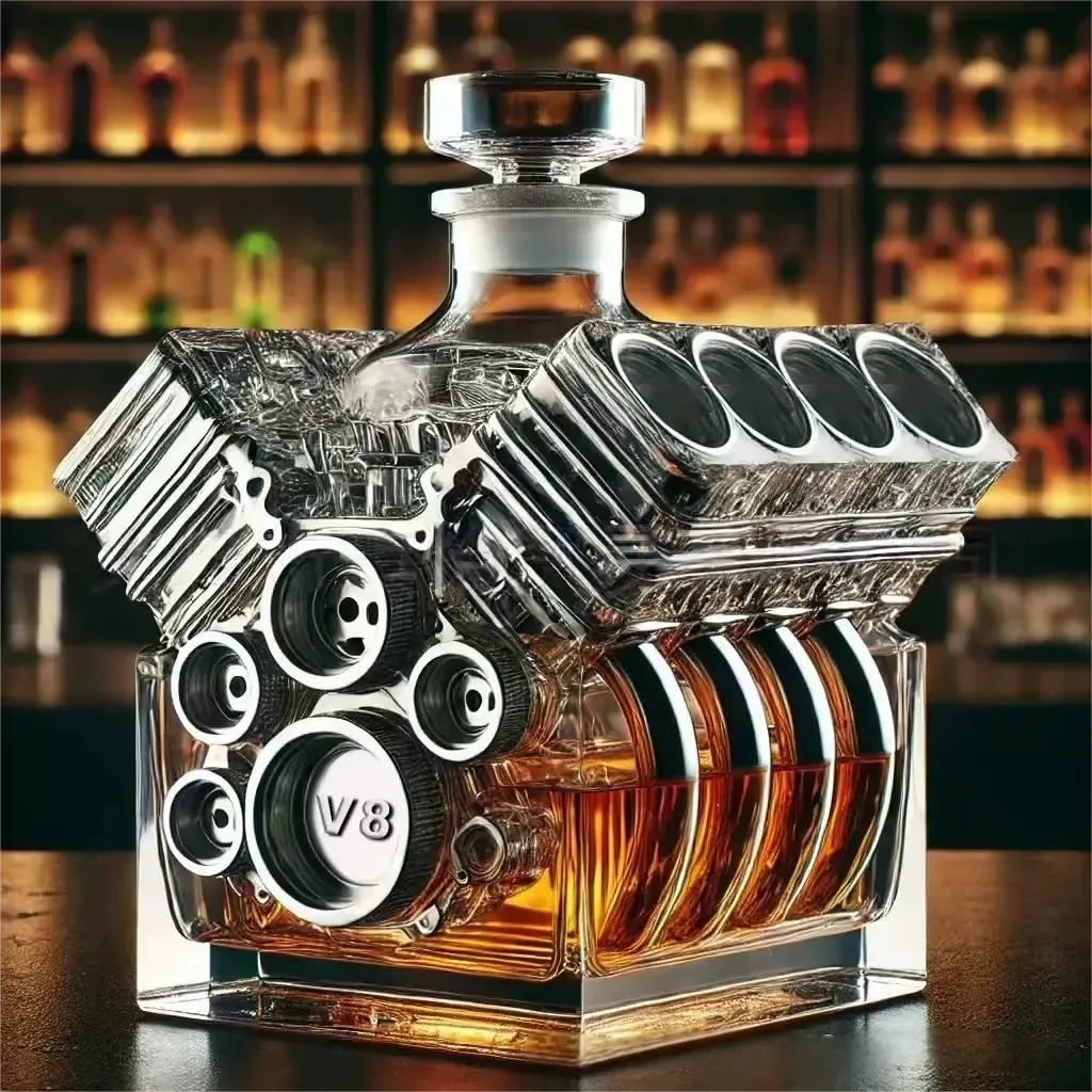 V8 Engine Whiskey Decanter