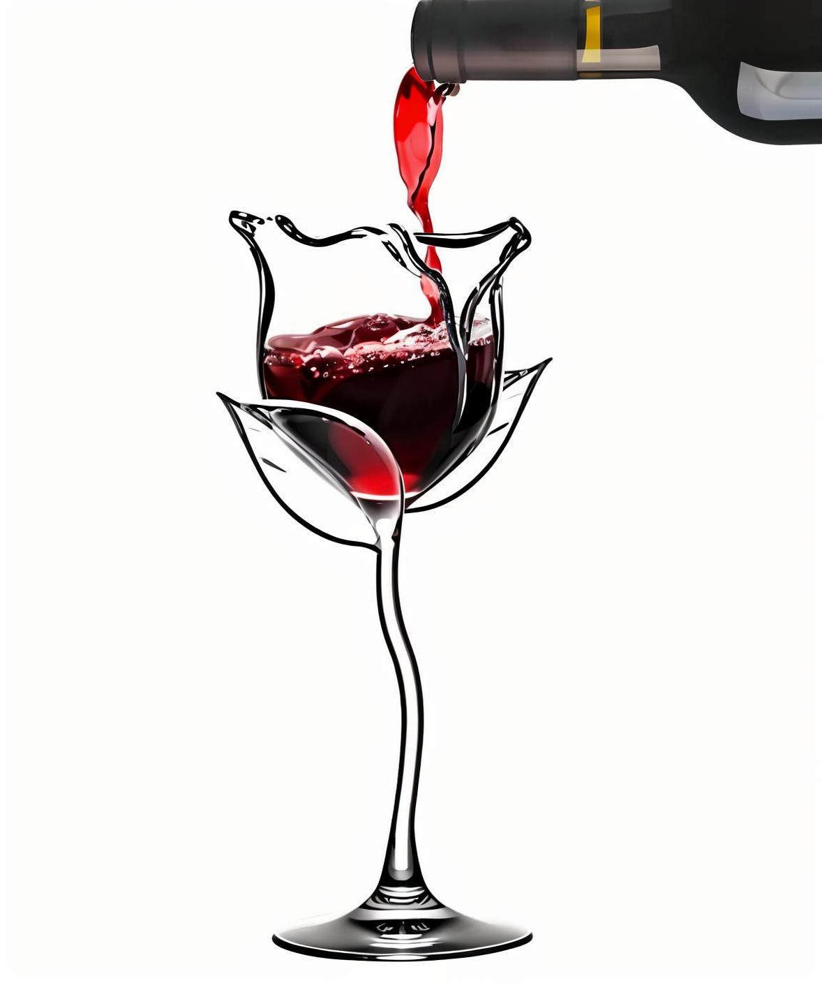 🌹ROSE WINE GLASS (HANDMADE)-Buy 3 Free Shipping