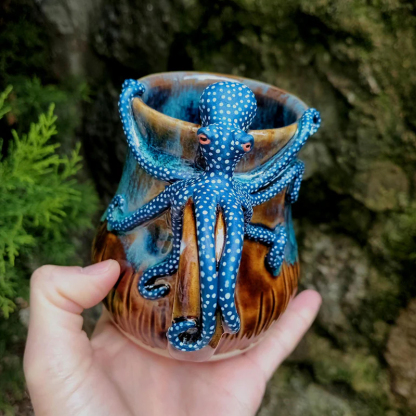 Dive into Every Sip – Handmade Octopus Mug Save $20.0
