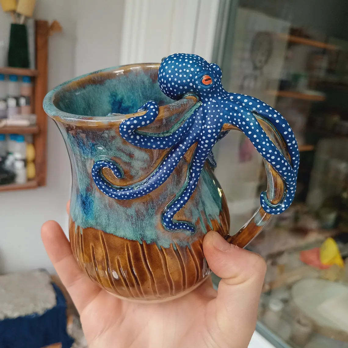 🐙Handmade Octopus Mug