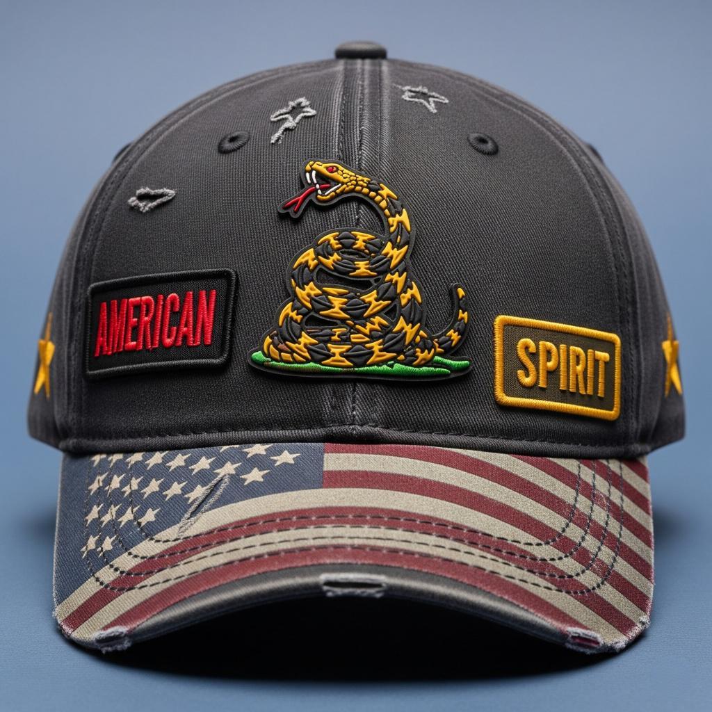 "American Spirit" Gadsden Flag Baseball Cap – Don’t Tread On Me