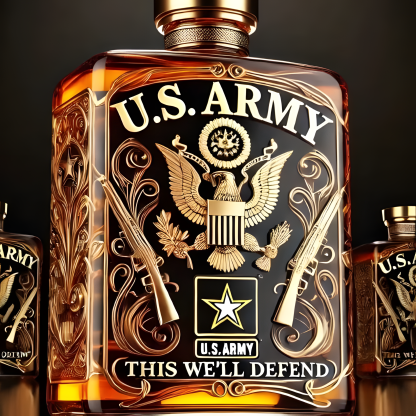 Limited Edition Veteran Tribute Whiskey Bottle