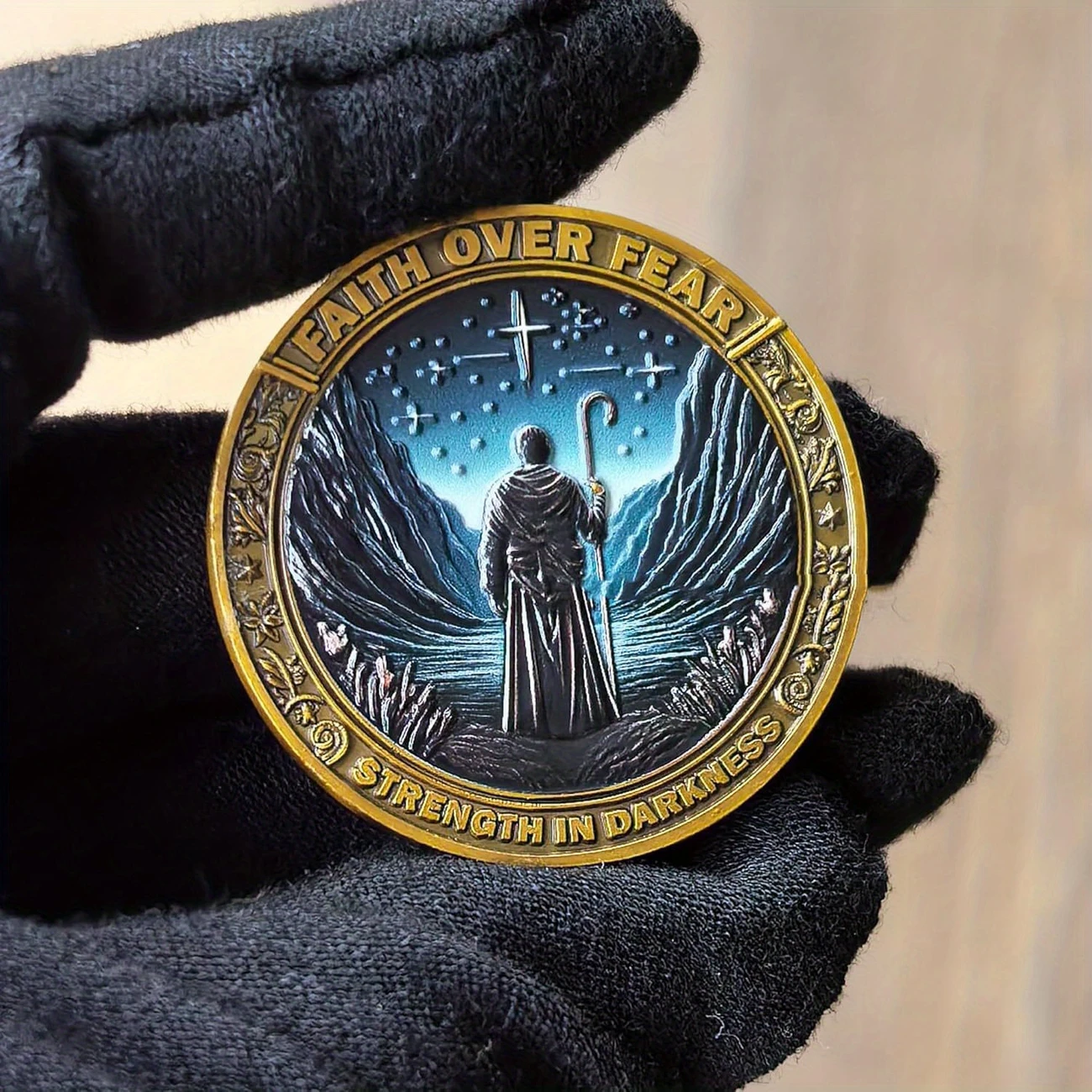 Faith Over Fear Christian Challenge Coin