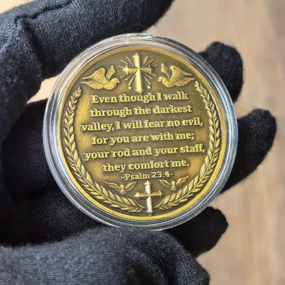 Faith Over Fear Christian Challenge Coin
