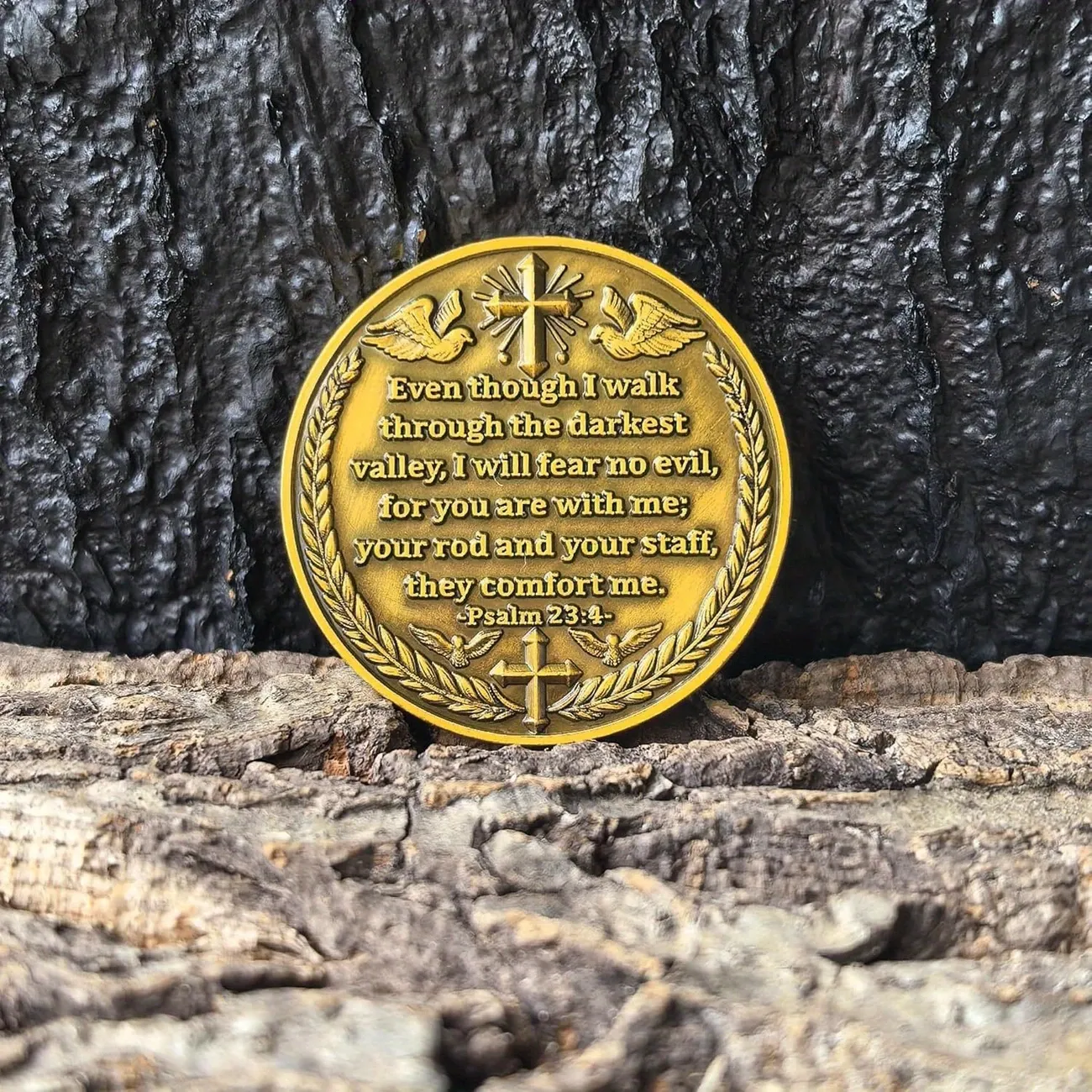 Faith Over Fear Christian Challenge Coin