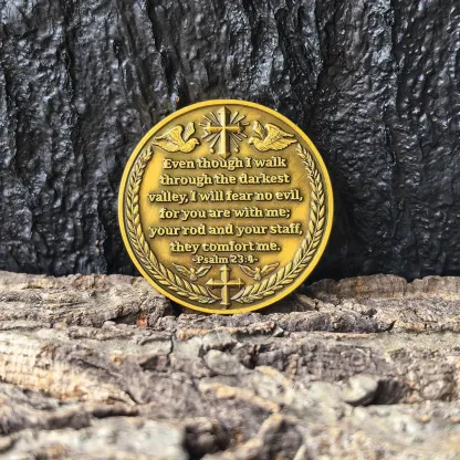 Faith Over Fear Christian Challenge Coin