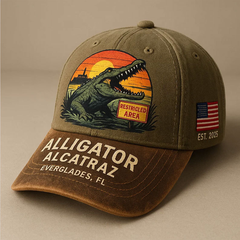 Alligator Alcatraz Law Enforcement Humor Hat