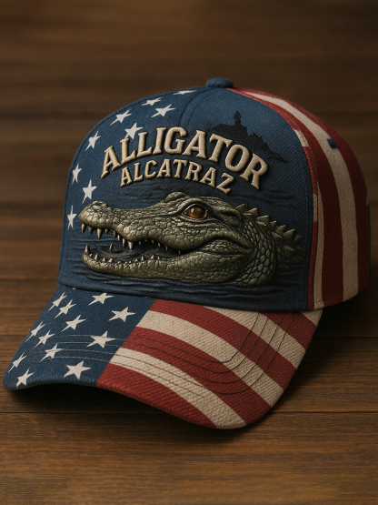Alligator Alcatraz Fun Florida Everglades Art Casual Print Hat