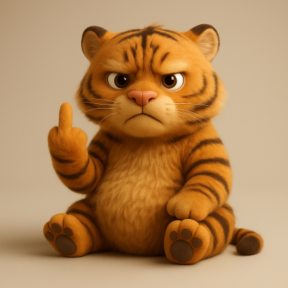 Cute Middle Finger Plush Highland Cow