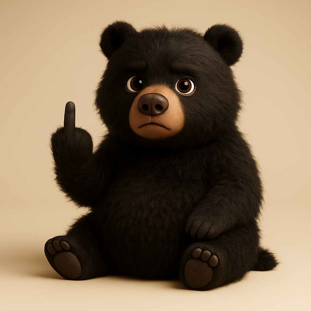 Cute Middle Finger Plush Highland Cow