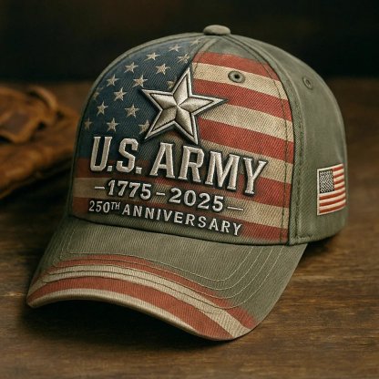 Army 250th Anniversary Vintage Baseball Cap