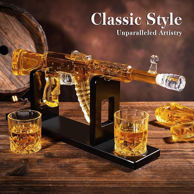 🔫 Rifle-Shaped Wine Decanter