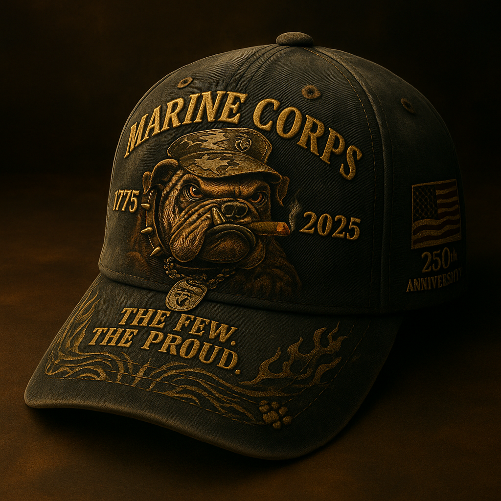 Hellhound of Honor – USMC 250th Anniversary Cap