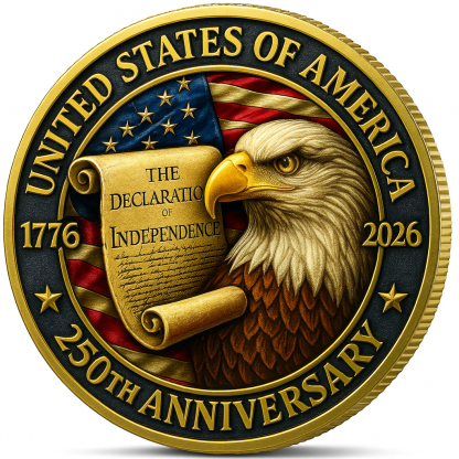 250th Anniversary of American Independence Commemorative Coin