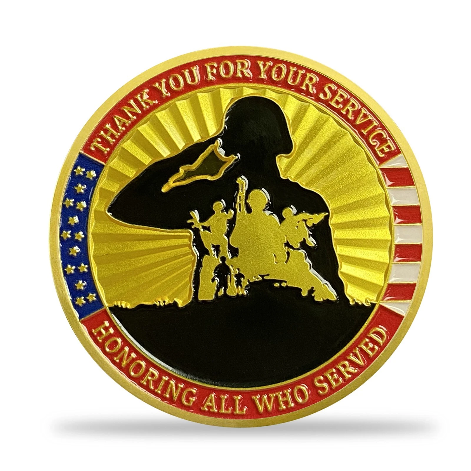 Military Challenge Coin --Thank You for Your Service Gifts for Veterans Soldier