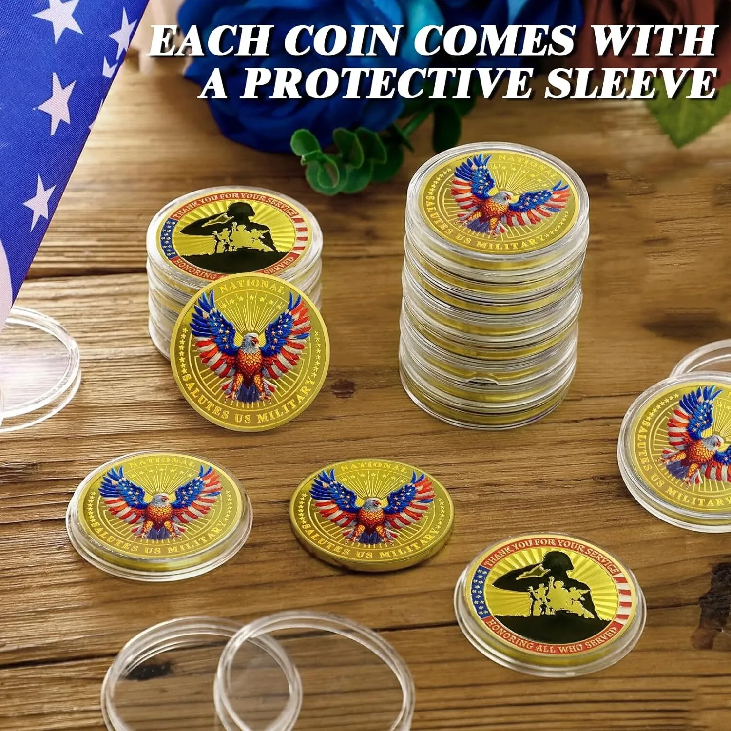 Military Challenge Coin --Thank You for Your Service Gifts for Veterans Soldier
