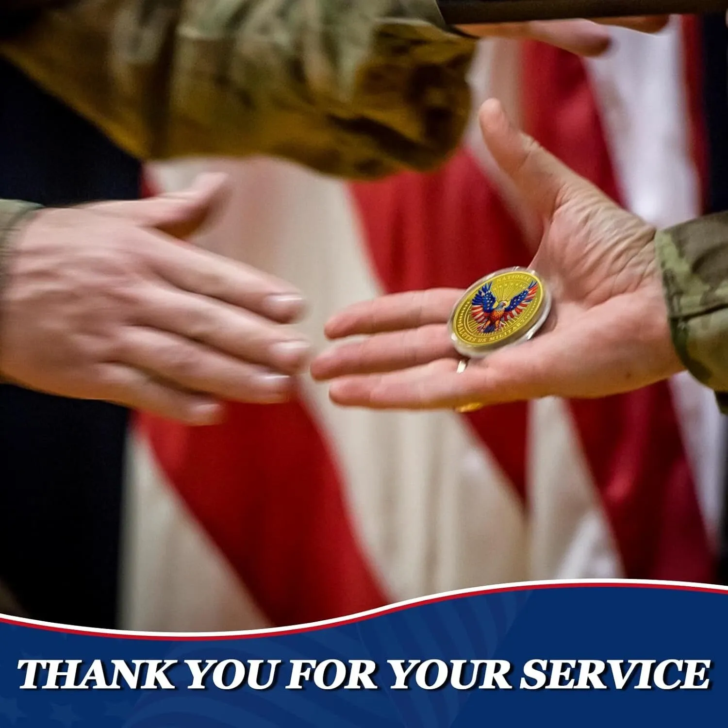 Military Challenge Coin --Thank You for Your Service Gifts for Veterans Soldier