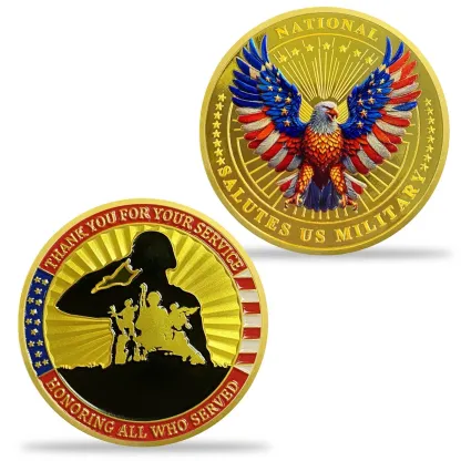 Military Challenge Coin --Thank You for Your Service Gifts for Veterans Soldier