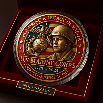 U.S. Marine Corps “Legacy of Valor” 250th Anniversary Limited Edition Commemorative Coin