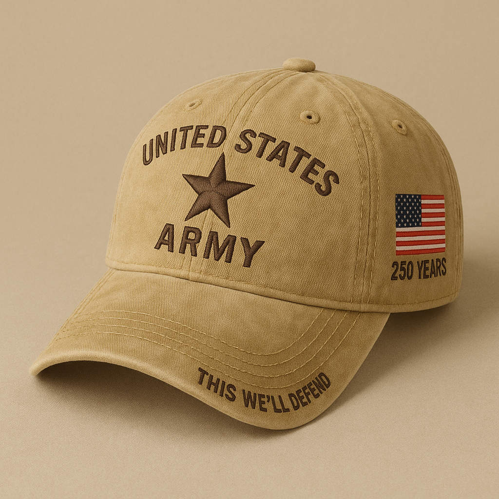 Army 250th Anniversary Khaki Cap