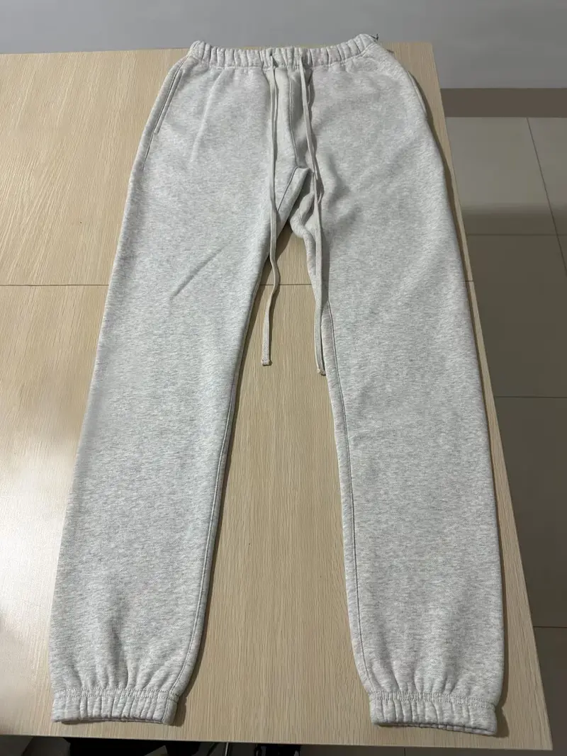 Men’s Light Grey Jogger Sweatpants – Comfort Fit Fleece Lounge Pants with Pockets