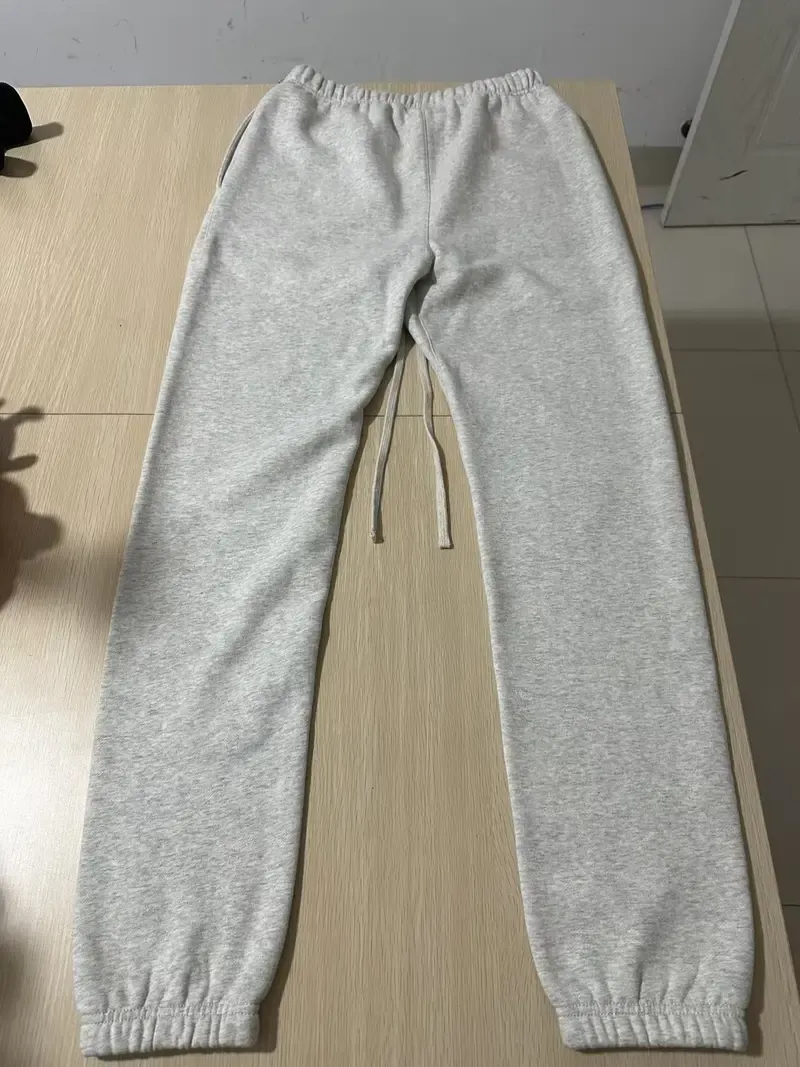Men’s Light Grey Jogger Sweatpants – Comfort Fit Fleece Lounge Pants with Pockets